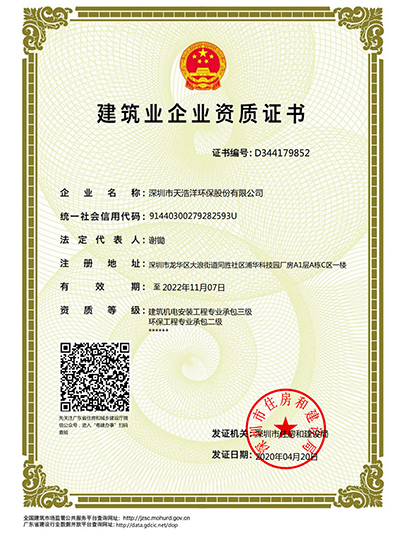  Qualification Certificate of Construction Enterprise